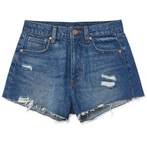 Wild Fable 2 High Rise Distressed Denim Shorts Cutoff Jean Shorts Button Fly